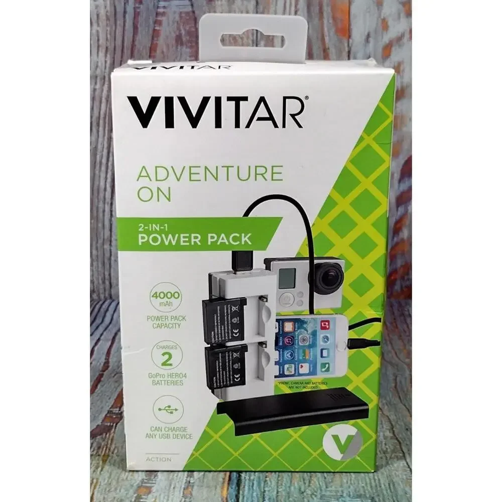 Vivitar Adventure On 2-in-1 Power Pack for GoPro HERO4 and USB Devices‎